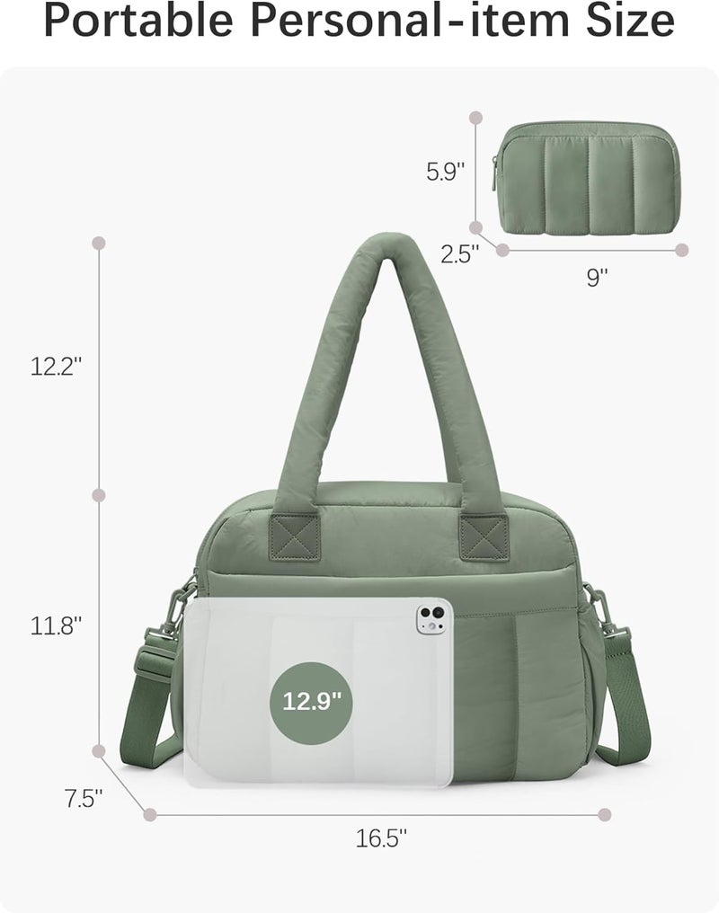 oscaurt Gym Bag for Women Lightweight Duffle Bag for Travel with Toiletry Pouch Water Resistant Carry On Weekender Overnight Duffel - Image 3